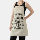 Tablier Citation d'équipe de camping et de boisson drôle (Insitu)