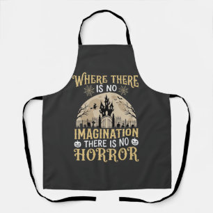 Tablier Citation d'Horreur Halloween Château Hanté Imagina