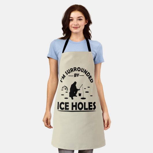 Tablier Citation drôle sur la pêche sur glace (Porté)