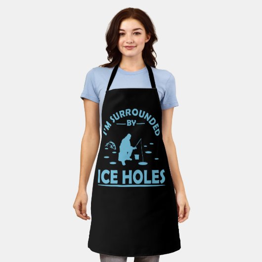 Tablier Citation drôle sur la pêche sur glace (Porté)
