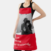 Tablier Citation et photo rouge tendance | Cadeau Valentin (Insitu)