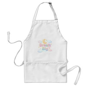 Tablier Citation fantaisiste pastel doux sur fond blanc