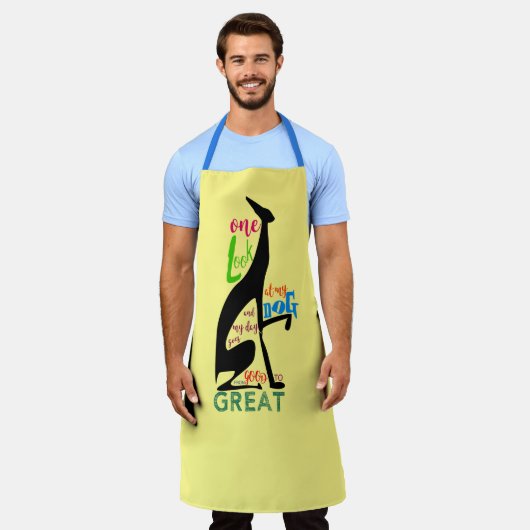 Tablier Citation Greyhound Dog Log (Porté)