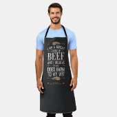 Tablier Citation Mens Funky Moderne BBQ Beef (Porté)