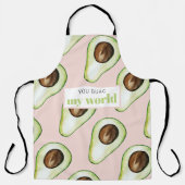 Tablier Citation Moderne Pastel Rose Et Vert Avocado Amusa (Recto)