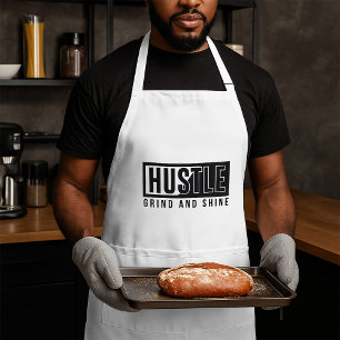 Tablier Citation Motivante Hustle Grind et Shine