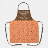 Tablier Citation personnalisée de la récolte d'automne du  (Recto)