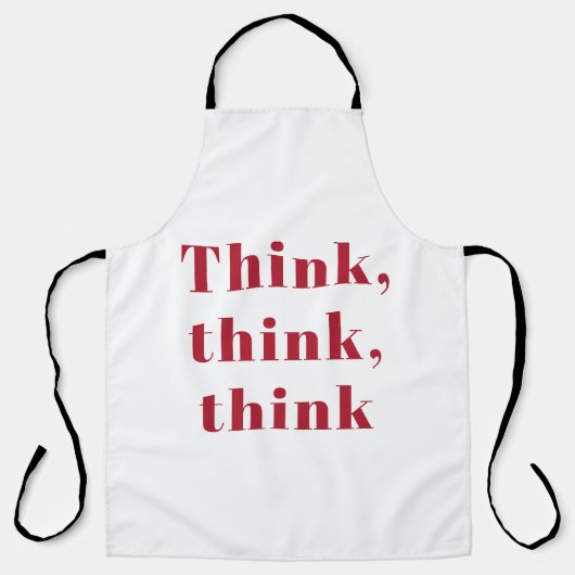 Tablier Citation Positive Rouge Réfléchir Réfléchir Réfléc (Recto)