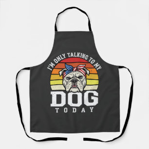 Tablier Citation Rétro Amusant pour Amateur de Bulldog