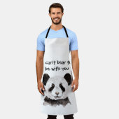 Tablier Citation Romantique Moderne Avec Panda Noir Et Bla (Porté)