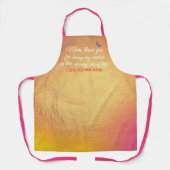 Tablier Citation Sentimentale unique Garder la fête des mè (Recto)