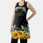 Tablier Citation sur de mignons tournesols partout sur la (Insitu)