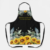 Tablier Citation sur de mignons tournesols partout sur la (Recto)