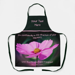 Tablier Citation sur les rêves Cosmos Fleur Inspirante