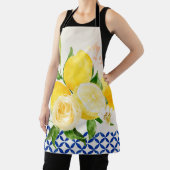 Tablier Citron avec carrelage bleu Apron (Insitu)