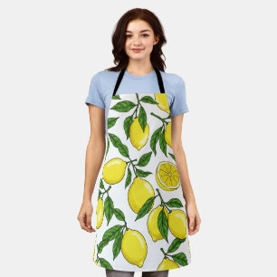 Tablier Citron Botanique Sans Seamless - Main Tirée