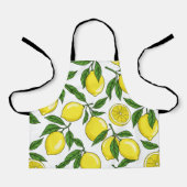 Tablier Citron Botanique Sans Seamless - Main Tirée (Recto)