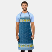 Tablier Citron Citrus Trellis Pays Français Ferme Marine (Porté)