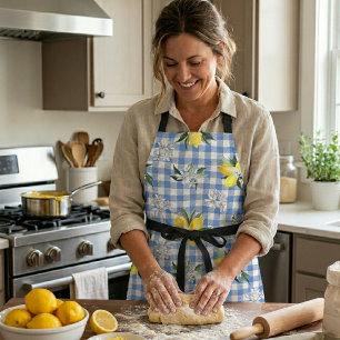 Tablier Citron et En vichy bleu pour l'été
