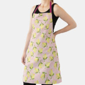 Tablier Citron Motif Love Peach (Insitu)