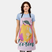 Tablier Citron Rose Limon Italien (Porté)