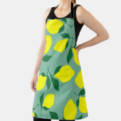 Tablier Citron simple, Arrière - plan vert. (Insitu)