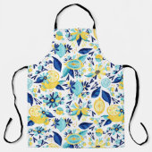 Tablier Citrons Bleus Et Jaunes (Recto)