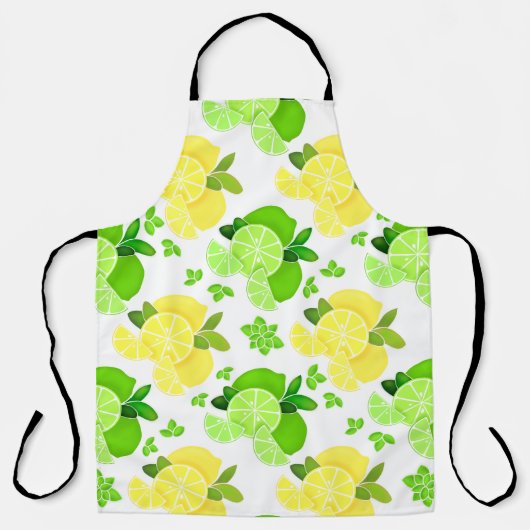 Tablier Citrons citron vert| citron lime tranches soleil c (Recto)