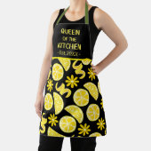Tablier citrons citrus citron chef mignon jaune noir (Insitu)