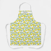 Tablier Citrons et citrons rétro Motif d'agrumes jaunes (Recto)
