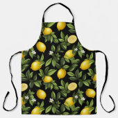 Tablier Citrons vivants sur Arrière - plan noir (Recto)
