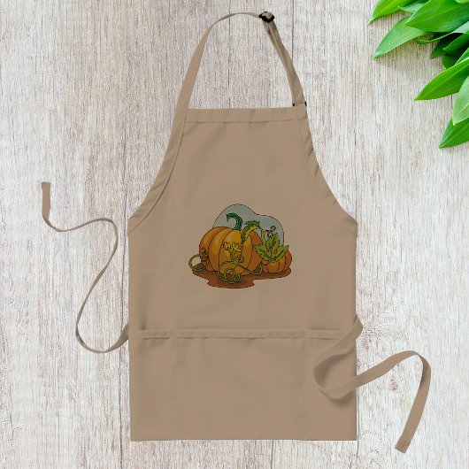 Tablier Citrouille à légumes orange en croissance