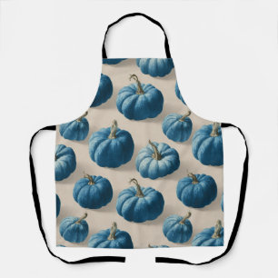 Tablier Citrouille bleu moderne Design d'automne