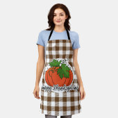 TABLIER CITROUILLE BROWN - BON THANKSGIVING (Porté)