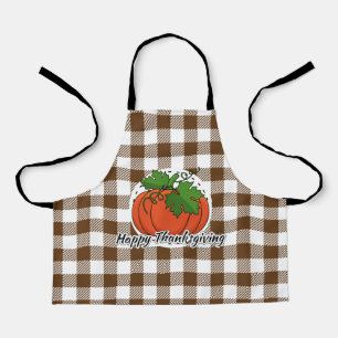 TABLIER CITROUILLE BROWN - BON THANKSGIVING