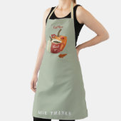 Tablier Citrouille & Café Fête Personnalisée (Insitu)