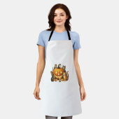 Tablier Citrouille Chat Halloween saison Éffrayante (Porté)
