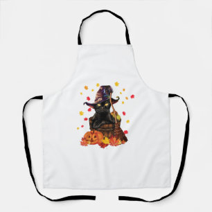 Tablier Citrouille Chat Sorcière Chat Automne Amusant Drôl