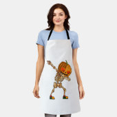Tablier Citrouille Dabbing - Costume de squelette effrayan (Porté)