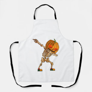 Tablier Citrouille Dabbing - Costume de squelette effrayan