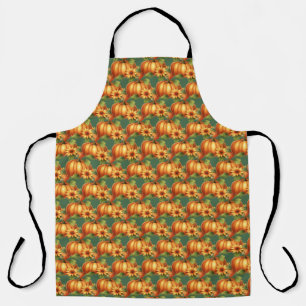 Tablier Citrouille d'automne Floral Thanksgiving Apron