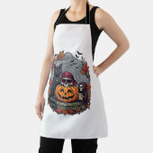 Tablier Citrouille de Halloween Chat Crâne Faucheuse Autom (Insitu)