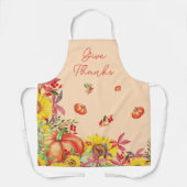 Tablier Citrouille de l'aquarelle de l'action de grâces au (Recto)