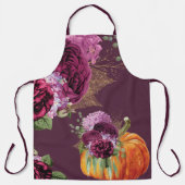 Tablier Citrouille de Thanksgiving violet (Recto)