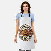 Tablier Citrouille d'Halloween Faisant Pousser Mes Crocs B (Porté)