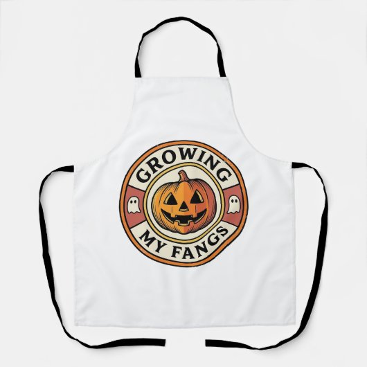 Tablier Citrouille d'Halloween Faisant Pousser Mes Crocs B (Recto)