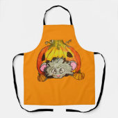 TABLIER CITROUILLE D'HALLOWEEN SUR UNE SOURIS  (Recto)