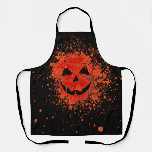 Tablier Citrouille en panne Jack O'lantern Apron (Recto)