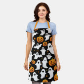 Tablier Citrouille Et Fantôme Blanc Halloween Conception D (Porté)