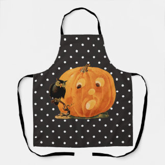Tablier Citrouille et hibou vintage